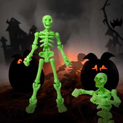 Mini Skeleton Figurines – Posable DIY Halloween Craft Decor