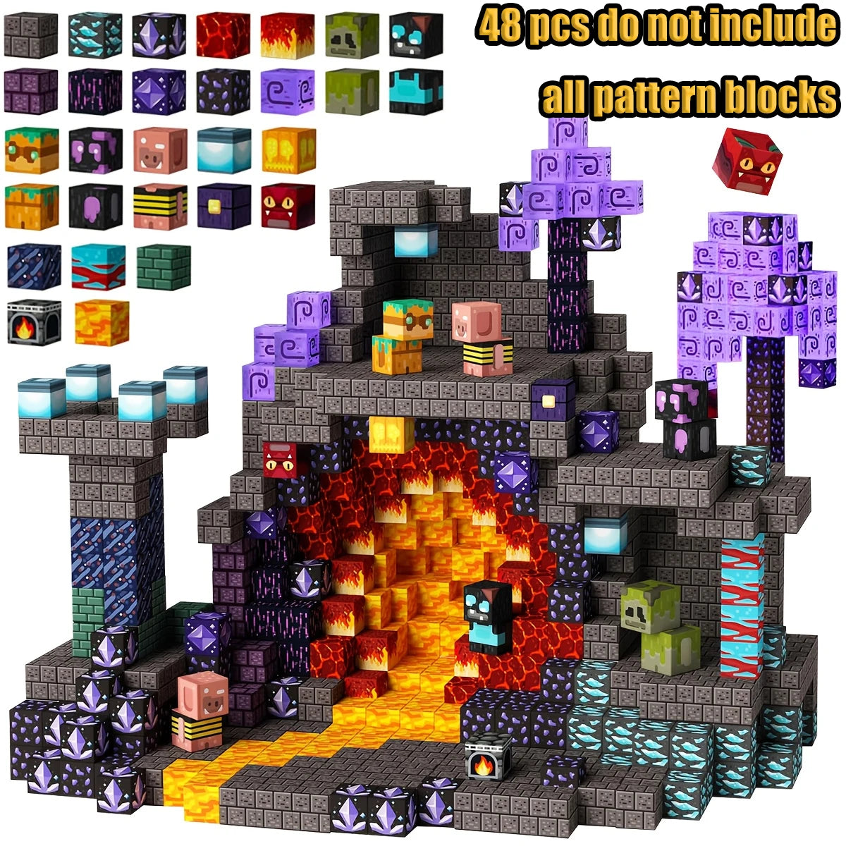 Magnetic Building Blocks Cube Set for Creative STEM Play
