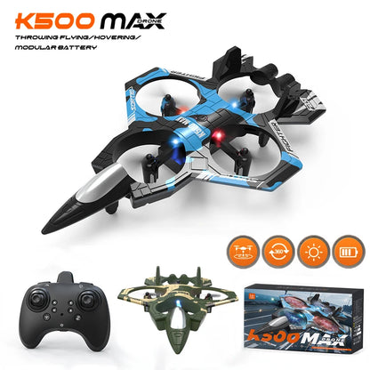 K500 MAX RC Plane – 2.4GHz Foam Stunt Glider with LED Lights
