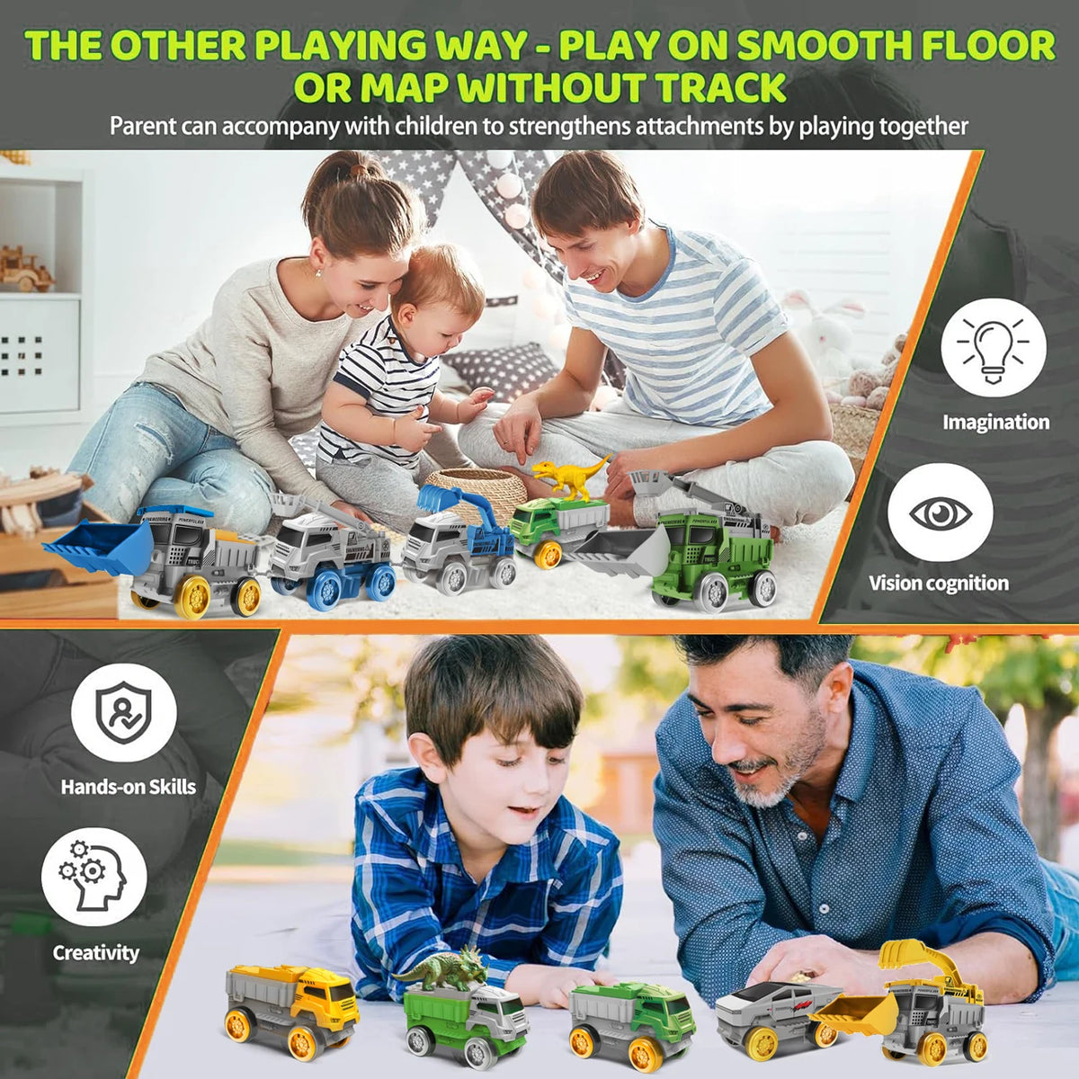 Flexible Race Track Toy Car with Magic Climbing Action