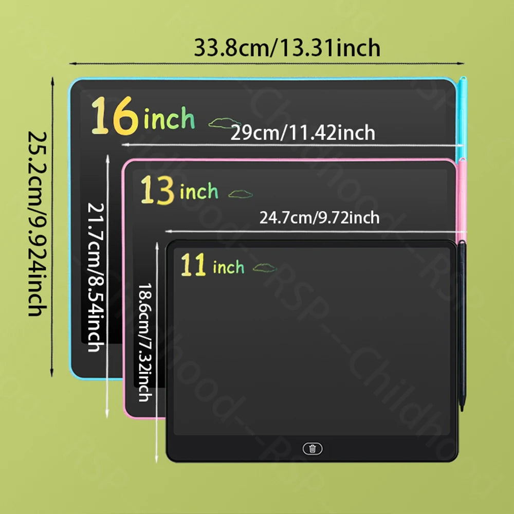 LCD Writing Tablet for Kids – 8/11/13/16 Inch Drawing Board