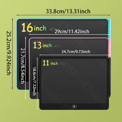 LCD Writing Tablet for Kids – 8/11/13/16 Inch Drawing Board