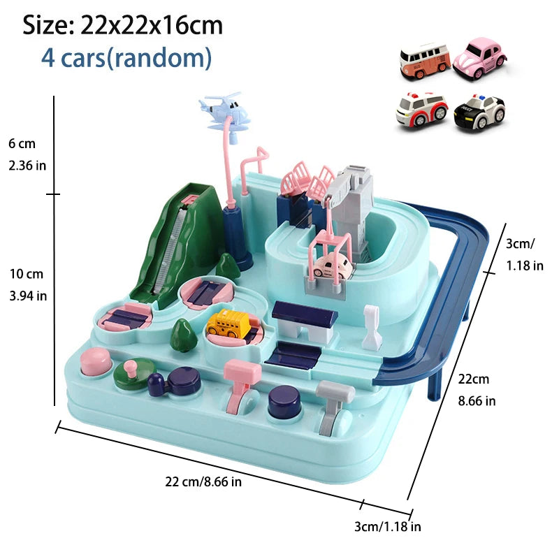 Racing Track Car Toy Set – Educational Rail Adventure Game