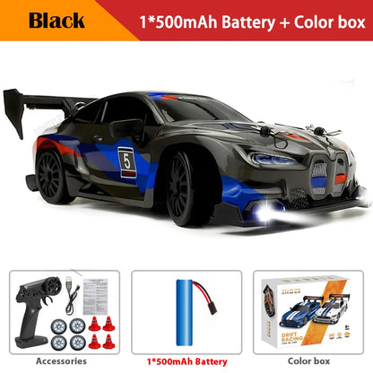 4WD RC Car With LED Remote Control Cars High Speed Fast Drift Racing 2.4G Radio RTR Vehicle GTRPRO Model Toy Kids Children Gift