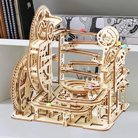 3D Wooden Marble Run – DIY Mechanical Puzzle Building Kit