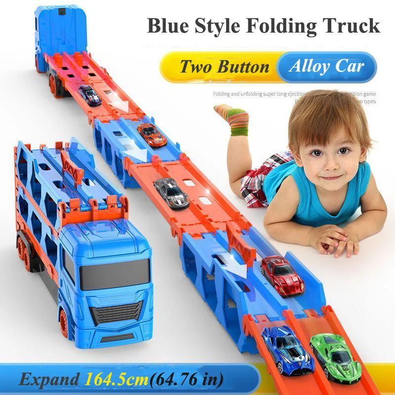 Toy Car Transporter Truck – Folding Racing & Storage Vehicle for Kids
