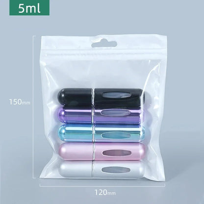 5ml Refillable Perfume Atomizer Spray Bottle – 5-Piece Travel Set