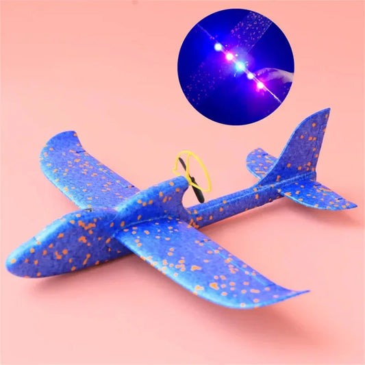 Electric Foam Airplane LED Glider Toy for Outdoor Play