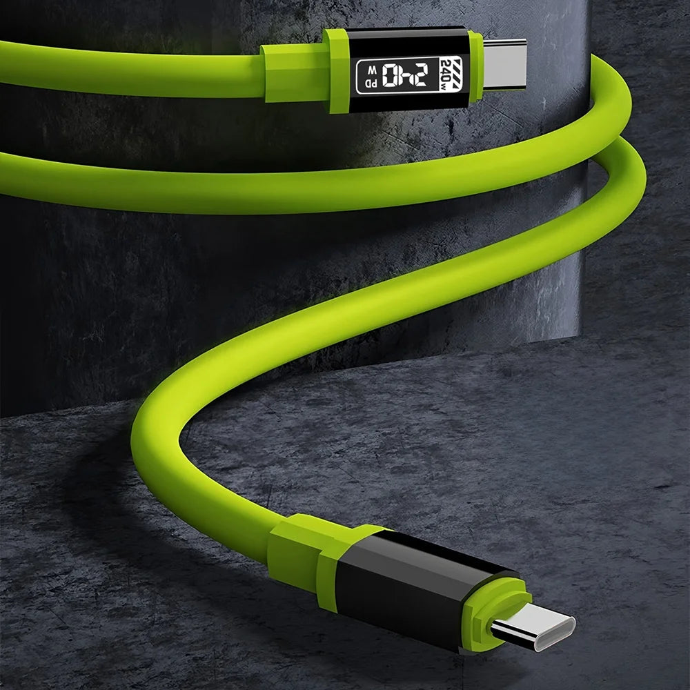 240W USB Type C Fast Charge Cable USB To USB-C Data Cable Type C Super Fast Charging Date Wire For iPhone Samsung Huawei Xiaomi