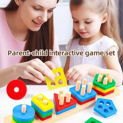 Shape Matching Toy – Wooden-Style Peg Game for Early Learning