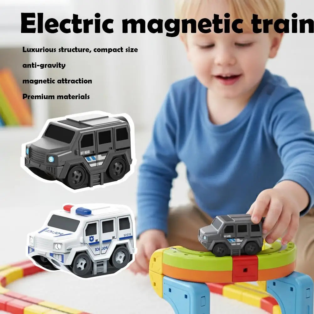 Magnetic Anti-Gravity Car for Compatible Building Block Tracks