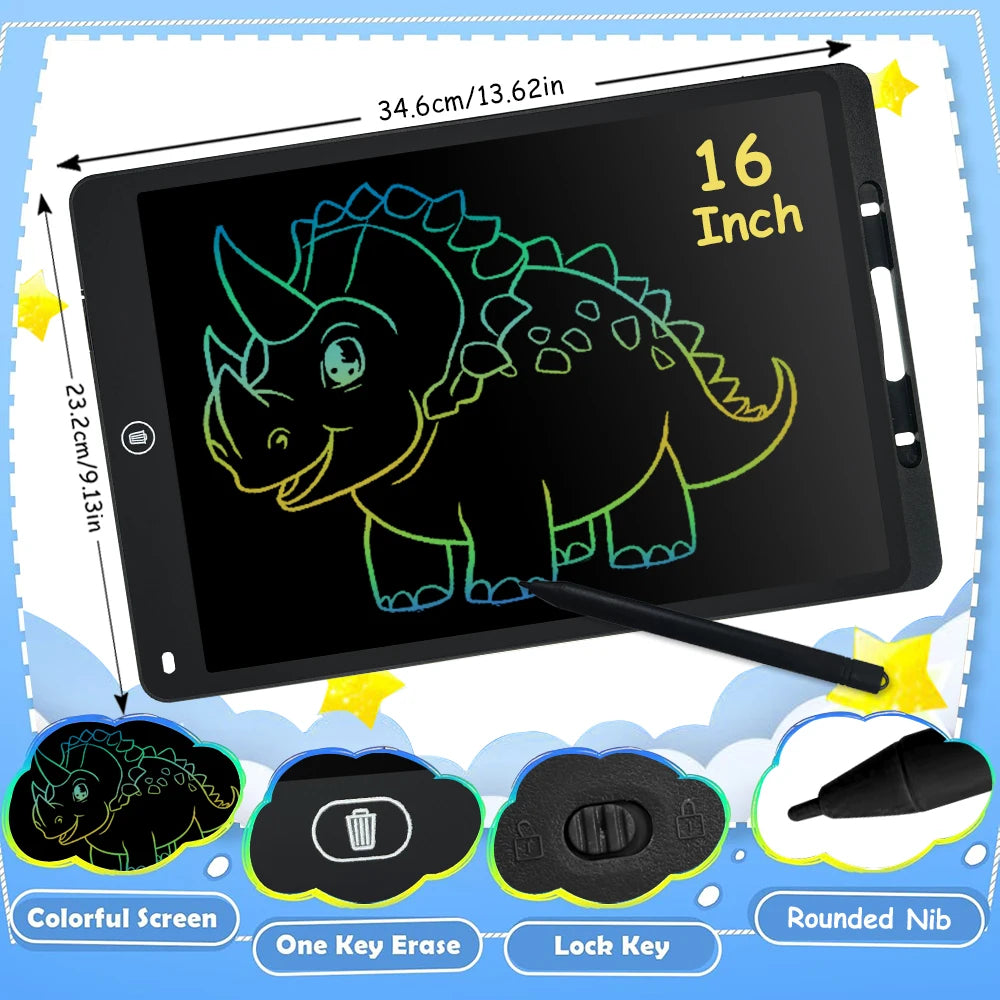6.5/8.5/10/12/16 Inch LCD Writing Tablet Electronic Drawing Board Doodle Sketchpad Handwriting Pad Toys for Kids Birthday Gifts