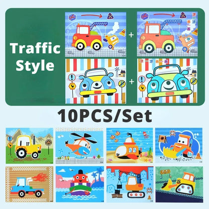 EVA Foam Sticker Puzzle Set with 3D Animal Crafts for Kids