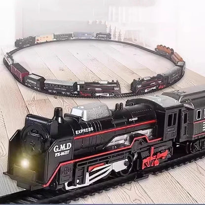 Christmas Train Track Set with Lights – Freight Train Toy