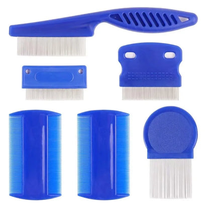 Flea Comb for Dogs and Cats, 4-Pack Stainless Steel Pet Grooming Combs