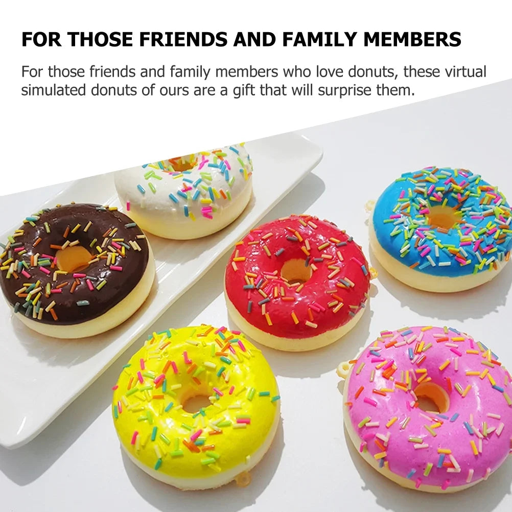Fake Donut Decoration, Artificial Food Display Prop for Parties