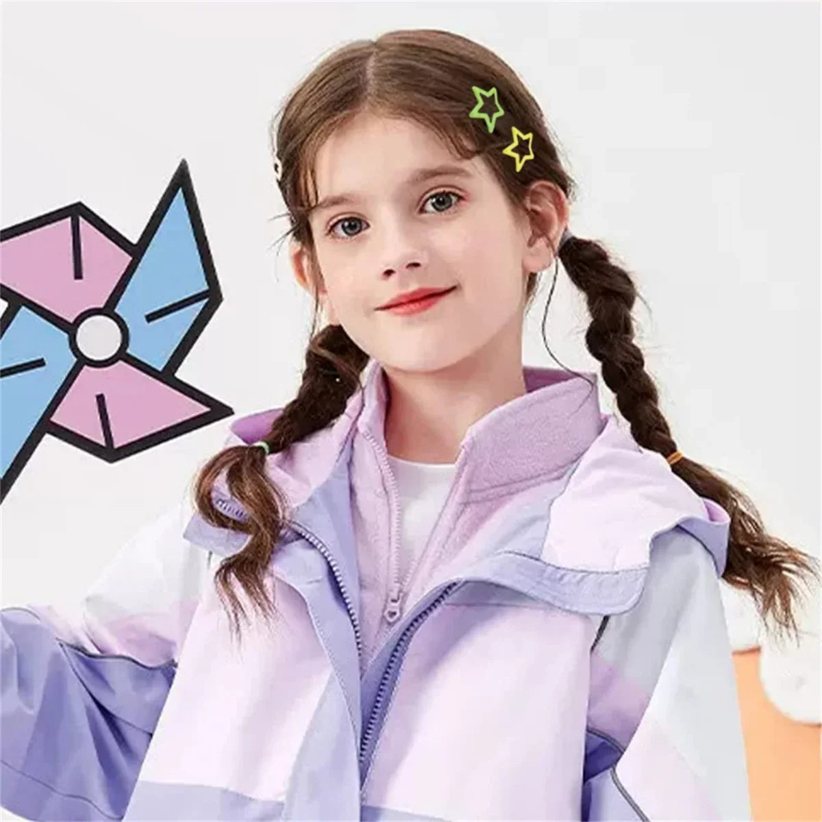 Girls Hair Clips – Colorful Star Snap Barrettes