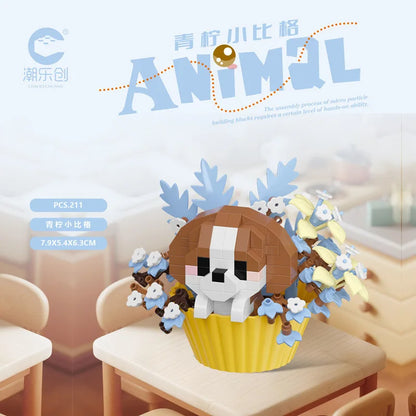 Dessert Animal Building Blocks – Cute Panda & Puppy Decor