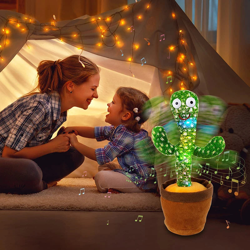 Dancing Cactus Toy with Music, Voice Repeat and Interactive Plush Fun