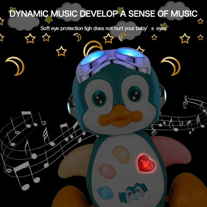 Musical Crawling Penguin Toy – Light-Up Walking Baby Toy