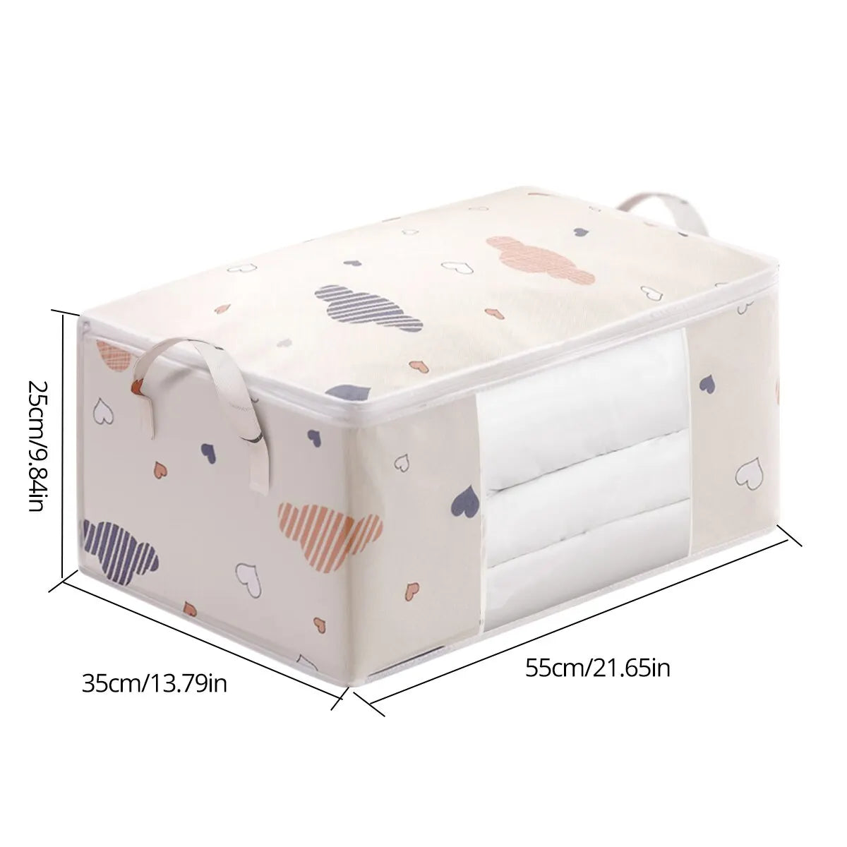 Large Clothes Storage Bag Organizer for Blankets & Bedding