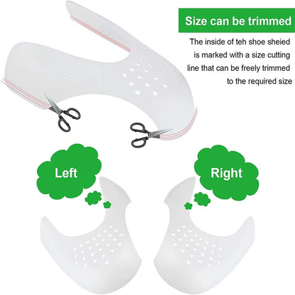 4Pcs Crease Protector Shoe Head Stretcher Sneaker Anti Crease Wrinkled Fold Shoe Support Toe Cap Sport Crease Protector Dropship