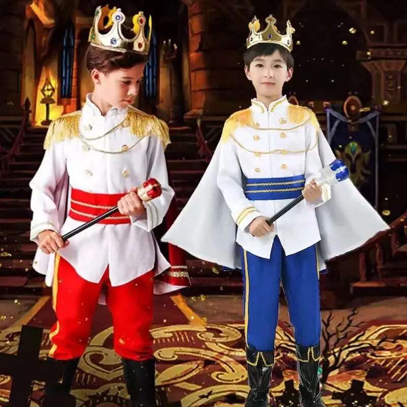 Medieval King Costume Royal Prince Outfit Set – Halloween Dress Up