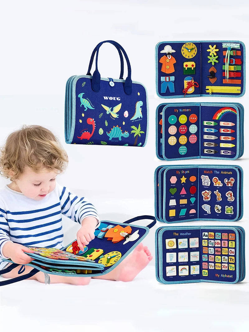 Montessori Busy Board – Toddler Sensory Activity & Learning Toy