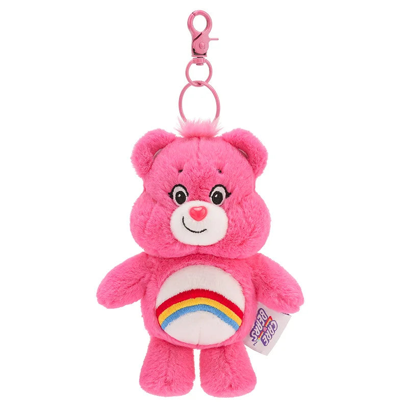 Rainbow Bear Plush Keychain – Kawaii Bag Charm