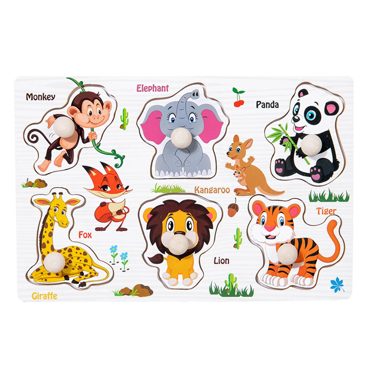 Wooden Animal Jigsaw Puzzle for Kids – Educational Puzzle Toy