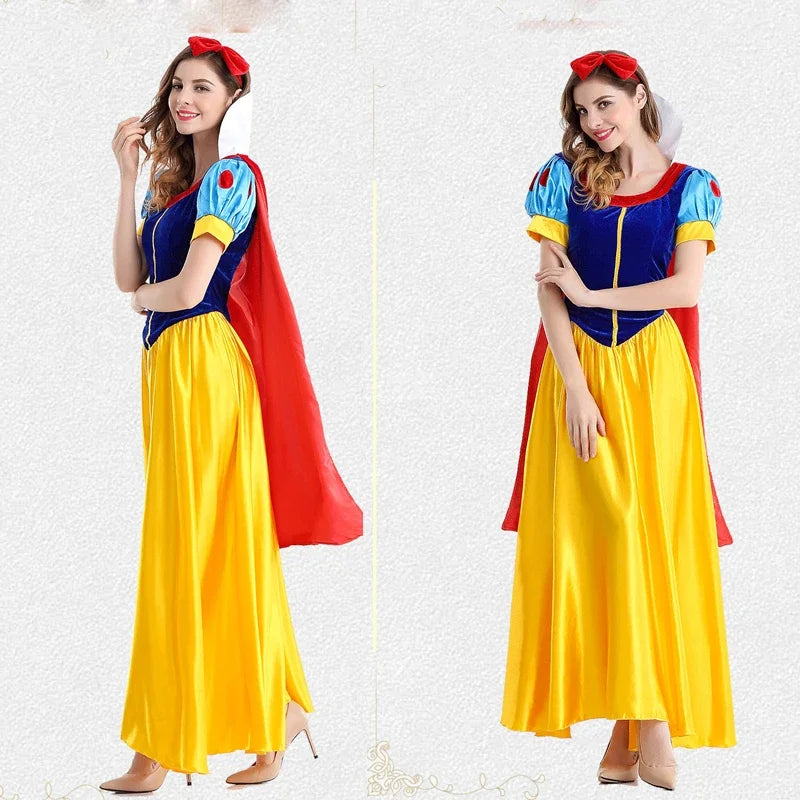 Princess Halloween Costume Women's Dress with Headdress – Party Cosplay