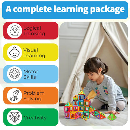 Magnetic Building Blocks – STEM Construction Toy Set for Kids