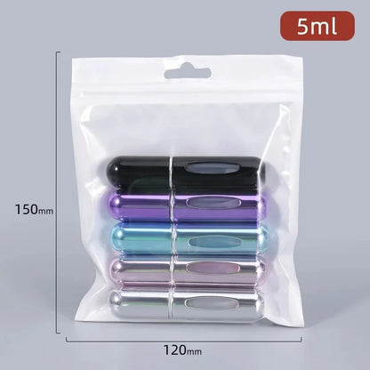 5ml Refillable Perfume Atomizer Spray Bottle – 5-Piece Travel Set