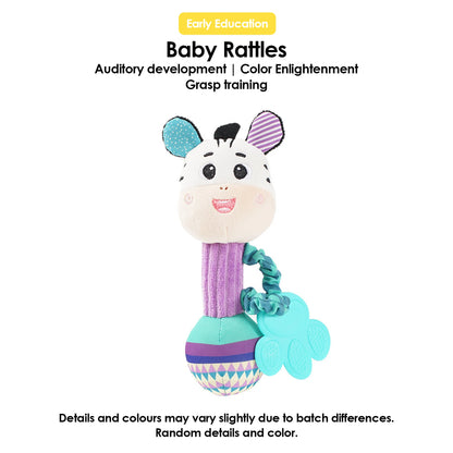 Soft Baby Rattle – Stuffed Animal Sensory & Crinkle Toy