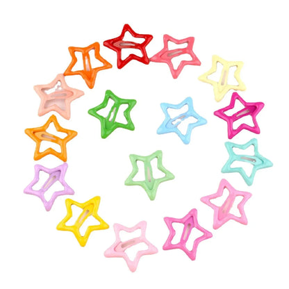 Girls Hair Clips – Colorful Star Snap Barrettes