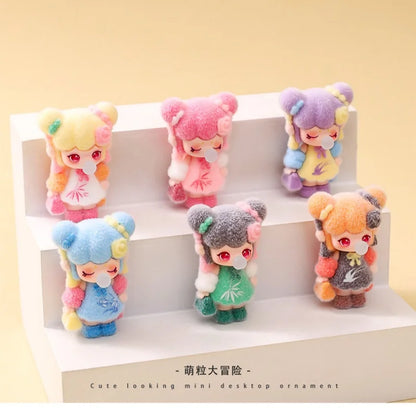 Chinese Style Plush Keychain – Blind Box Model Toy
