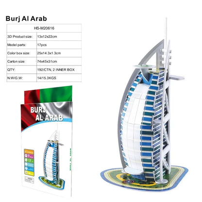 3D Architecture Puzzle – Famous Building Model Puzzle for Kids