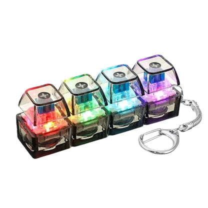 LED Keyboard Keychain Clickable Fidget Stress Relief Toy