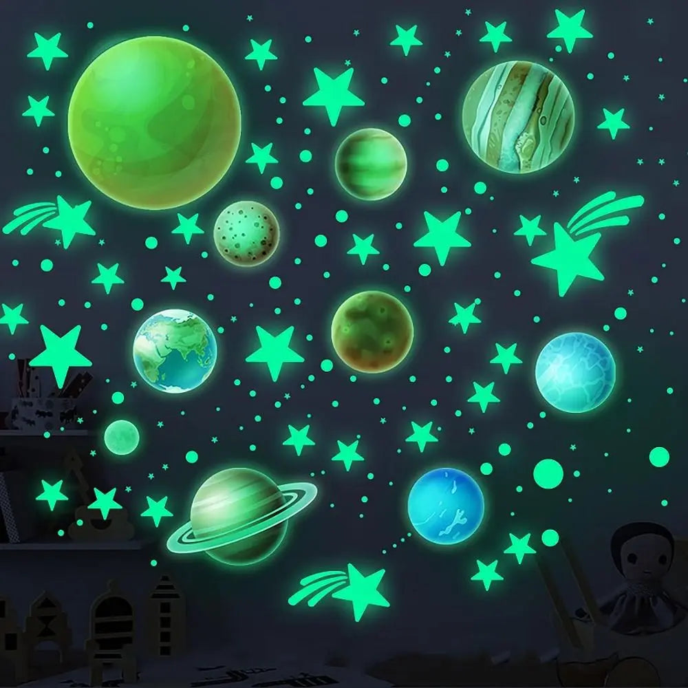 Glow in the Dark Star Stickers – Luminous Wall Decals