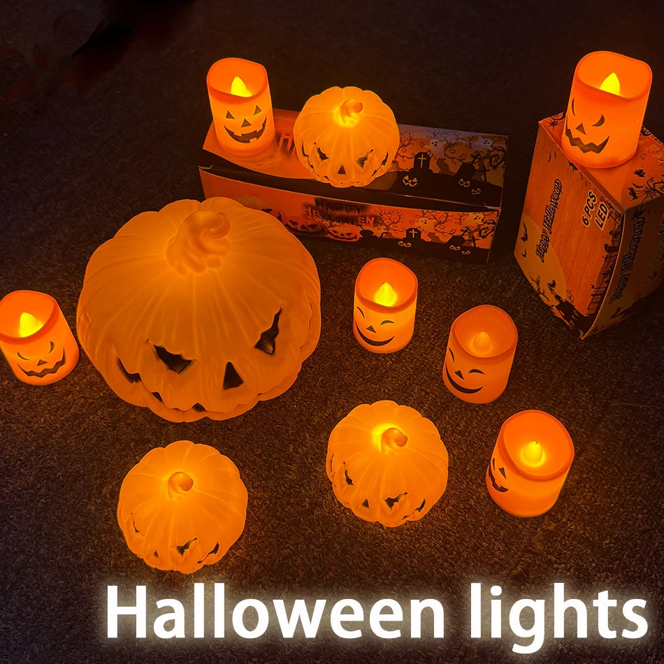 Halloween Pumpkin Lantern Light for Spooky Party Decor