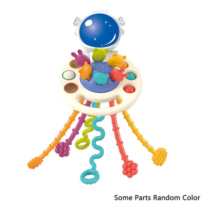 Pull String Toy – Silicone Baby Sensory Teething Montessori Toy
