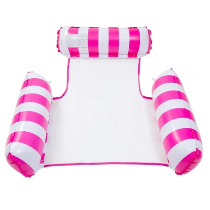 Summer Swim Inflatable Floating Water Mattresses Hammock Stripe Lounge Chairs Pool Water Sports Toys Floating Mat Pool Toys Kids