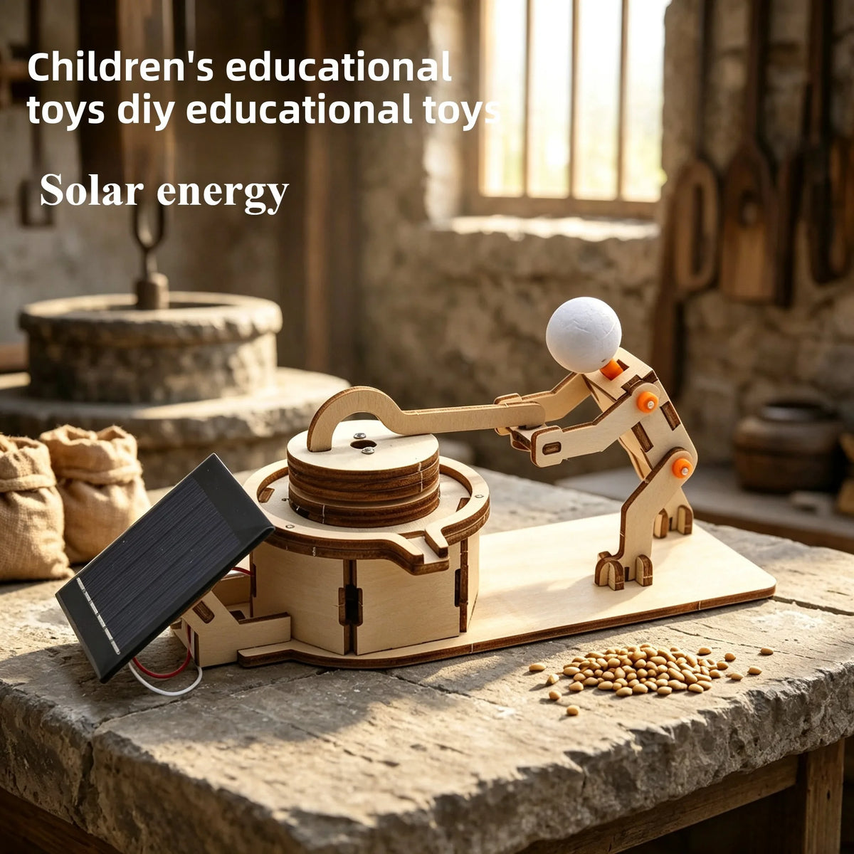 Solar Car Model Kit – DIY Wooden Science & Education Project