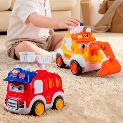 Press and Go Toy Cars for Toddlers – Mini Emergency Vehicles