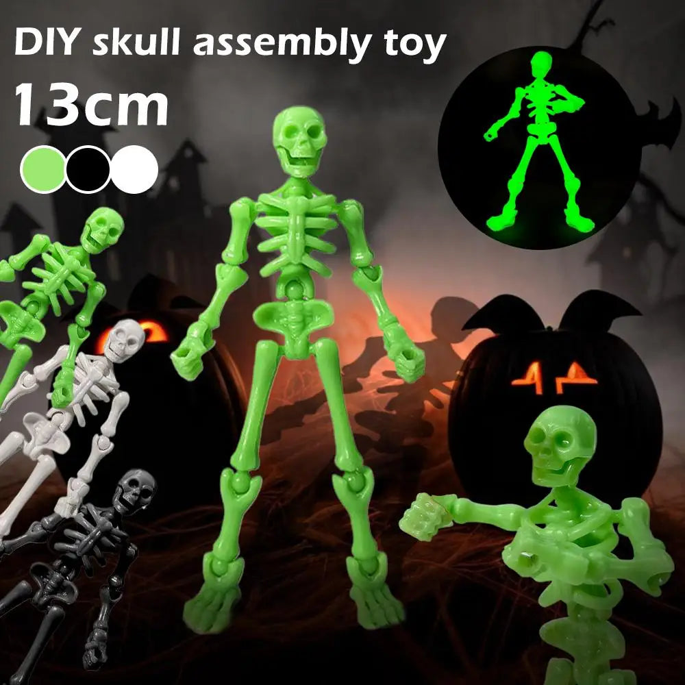 Mini Skeleton Figurines – Posable DIY Halloween Craft Decor