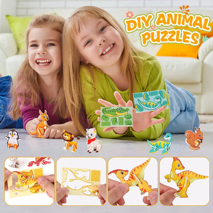 30-Piece 3D Puzzles for Kids with Animal and Vehicle Themes