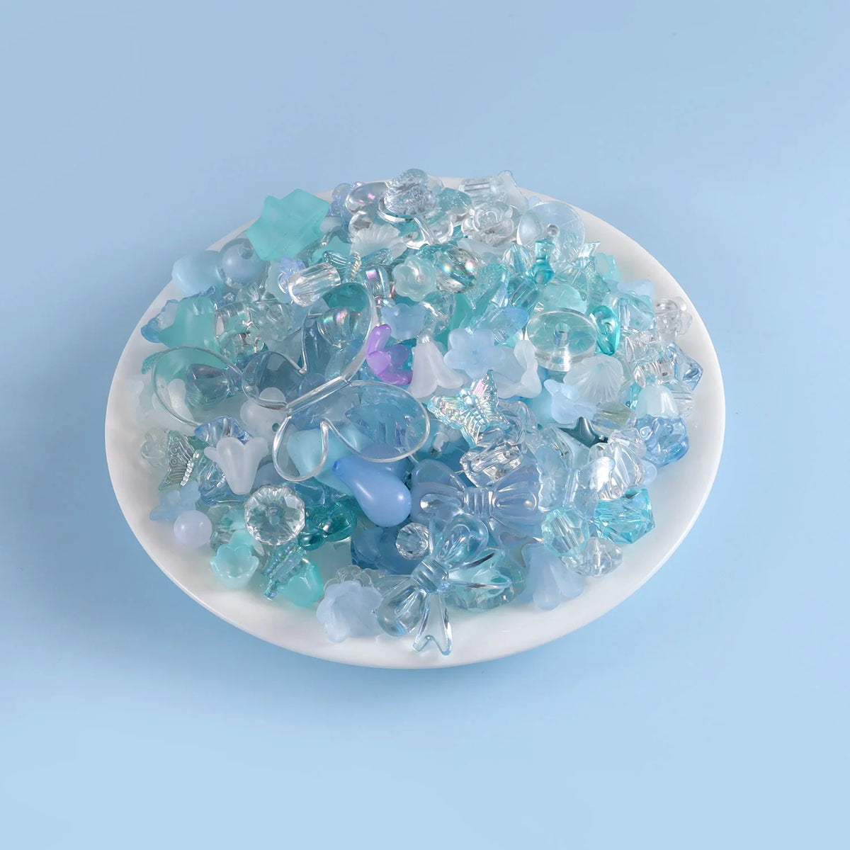 1bag Mixing Style Candy Color Acrylic Beads For DIY Handmade Bracelet Jewelry Making Phone Chain Accessories