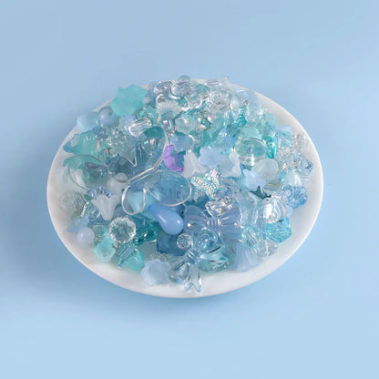 1bag Mixing Style Candy Color Acrylic Beads For DIY Handmade Bracelet Jewelry Making Phone Chain Accessories