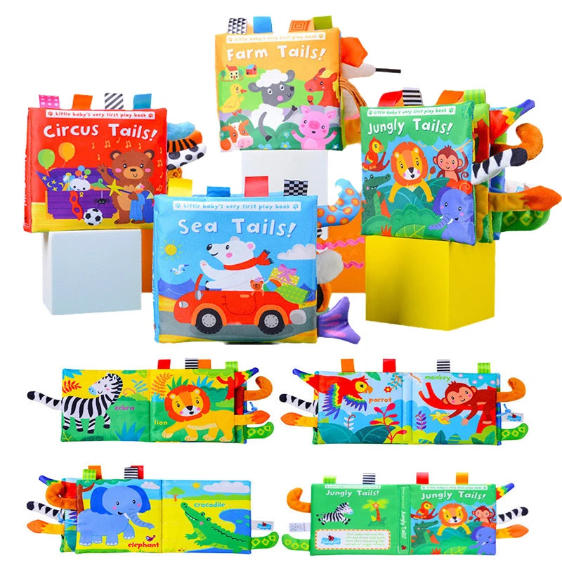 Baby Cloth Book – Montessori Animal Sensory & Learning Activity Toy