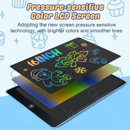 16 Inch LCD Writing Tablet – Multicolor Kids Drawing Board